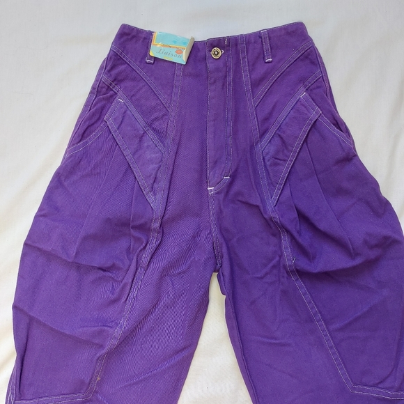 Liason Vintage NWT Purple Super High Rise Parachute Pants, 7 - Picture 1 of 10